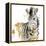 Water Zebra with Gold-Patricia Pinto-Framed Stretched Canvas