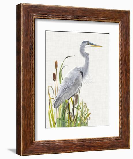 Waterbirds & Cattails I-Naomi McCavitt-Framed Art Print