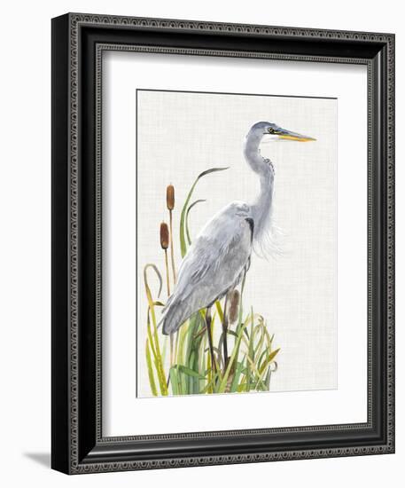 Waterbirds & Cattails I-Naomi McCavitt-Framed Art Print