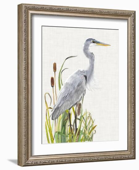 Waterbirds & Cattails I-Naomi McCavitt-Framed Art Print