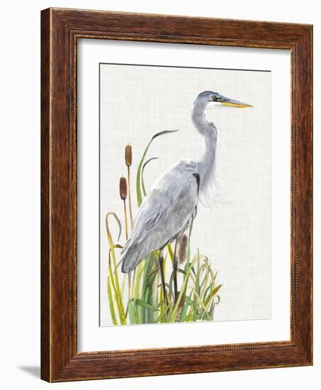 Waterbirds & Cattails I-Naomi McCavitt-Framed Art Print