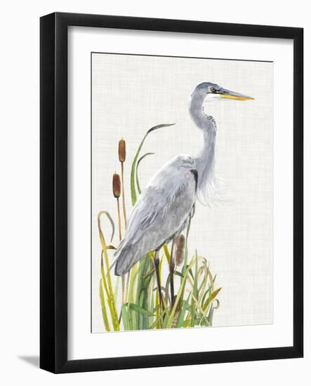 Waterbirds & Cattails I-Naomi McCavitt-Framed Art Print