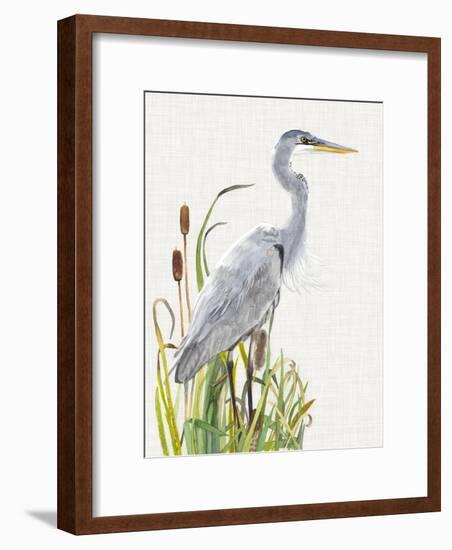 Waterbirds & Cattails I-Naomi McCavitt-Framed Art Print