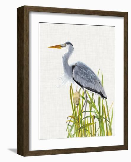 Waterbirds & Cattails II-Naomi McCavitt-Framed Art Print