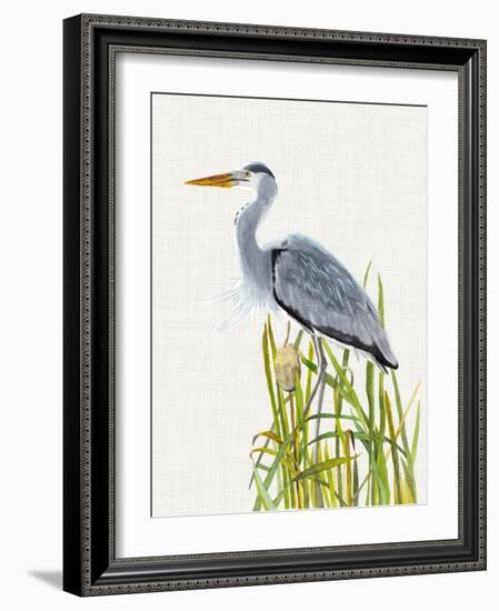 Waterbirds & Cattails II-Naomi McCavitt-Framed Art Print