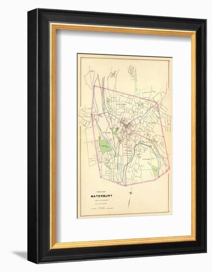 Waterbury, Connecticut, c.1893-null-Framed Art Print