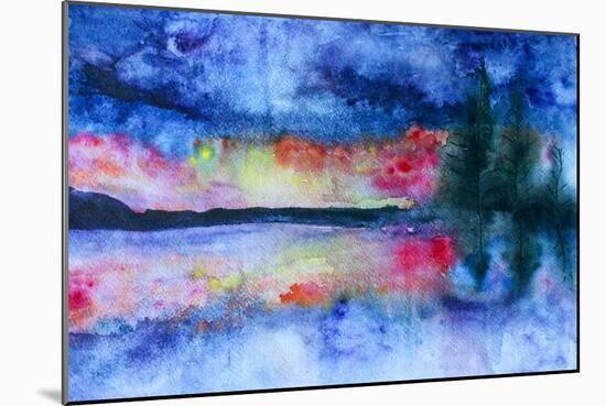 Waterccolor Landscape-Suriko-Mounted Art Print