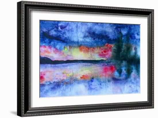 Waterccolor Landscape-Suriko-Framed Art Print