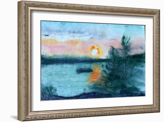 Waterccolor Landscape-Suriko-Framed Art Print