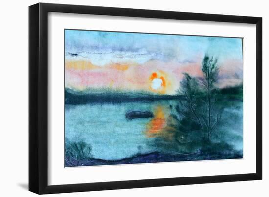 Waterccolor Landscape-Suriko-Framed Art Print
