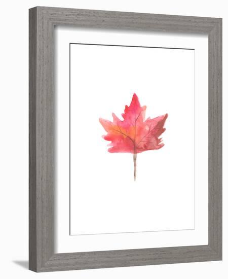 Watercolor 1 Leaf-Jetty Printables-Framed Art Print