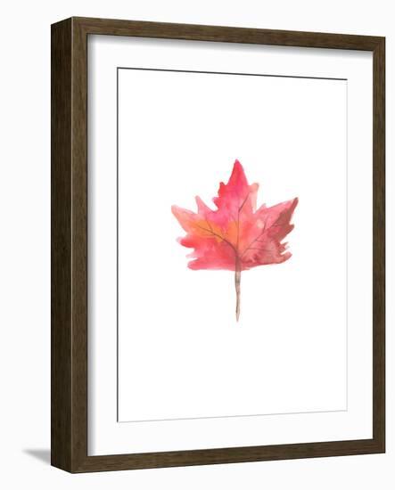 Watercolor 1 Leaf-Jetty Printables-Framed Art Print