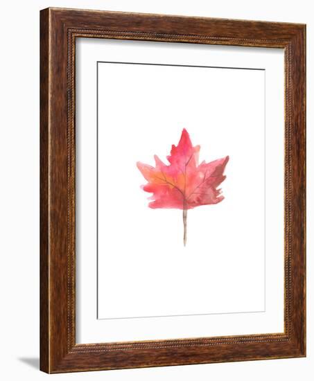 Watercolor 1 Leaf-Jetty Printables-Framed Art Print