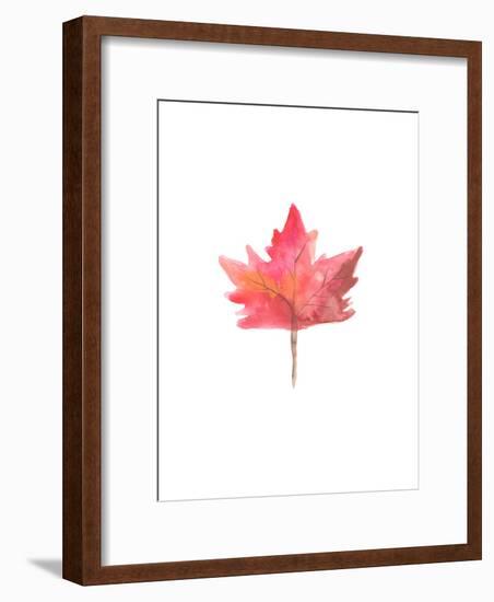 Watercolor 1 Leaf-Jetty Printables-Framed Art Print