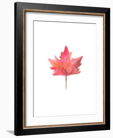 Watercolor 1 Leaf-Jetty Printables-Framed Art Print