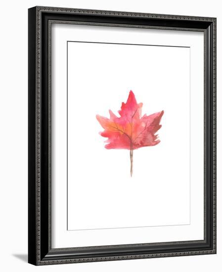 Watercolor 1 Leaf-Jetty Printables-Framed Art Print