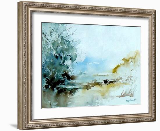 Watercolor 240405-Pol Ledent-Framed Art Print