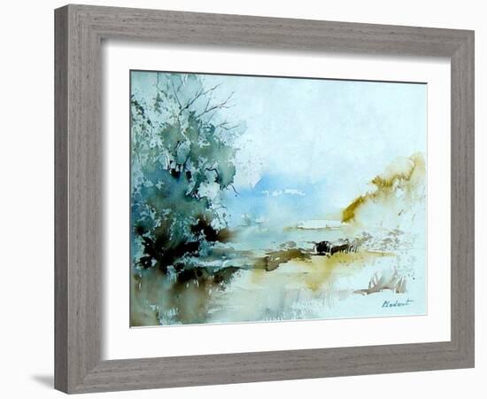 Watercolor 240405-Pol Ledent-Framed Art Print