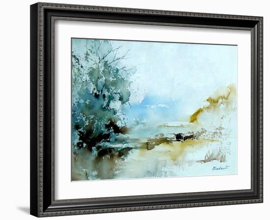 Watercolor 240405-Pol Ledent-Framed Art Print