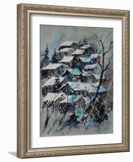 Watercolor 4121132 Snow Landscape-Pol Ledent-Framed Art Print