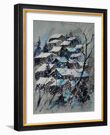 Watercolor 4121132 Snow Landscape-Pol Ledent-Framed Art Print