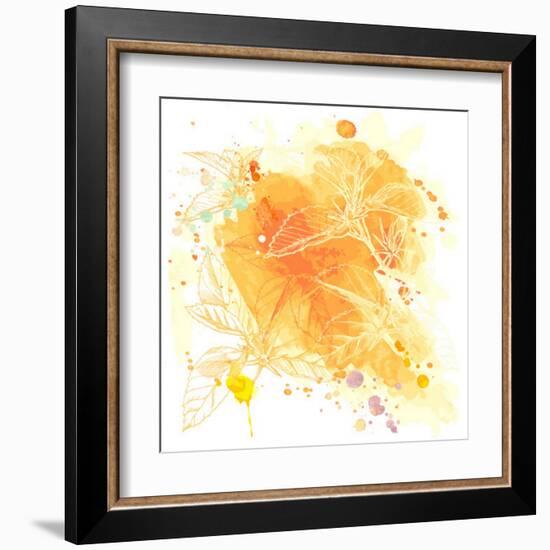 Watercolor And Tropical Flowers - Hibiscus--Vladimir--Framed Art Print