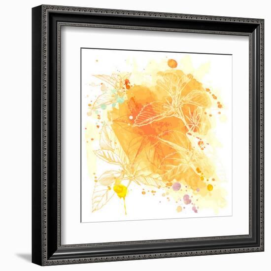 Watercolor And Tropical Flowers - Hibiscus--Vladimir--Framed Art Print