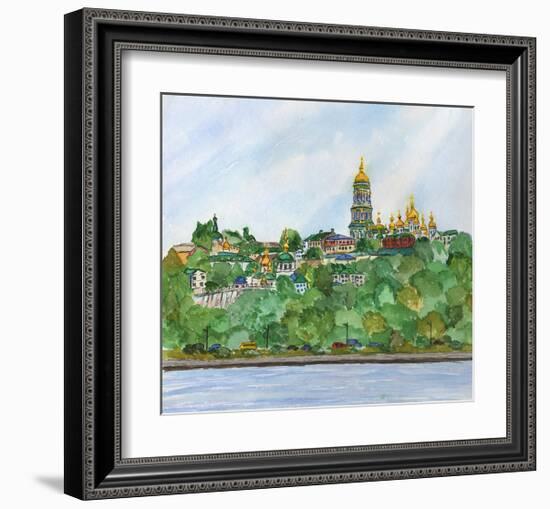 Watercolor Aquarelle of Kiev-null-Framed Art Print