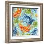 Watercolor Asian Goldfishes-tanycya-Framed Art Print