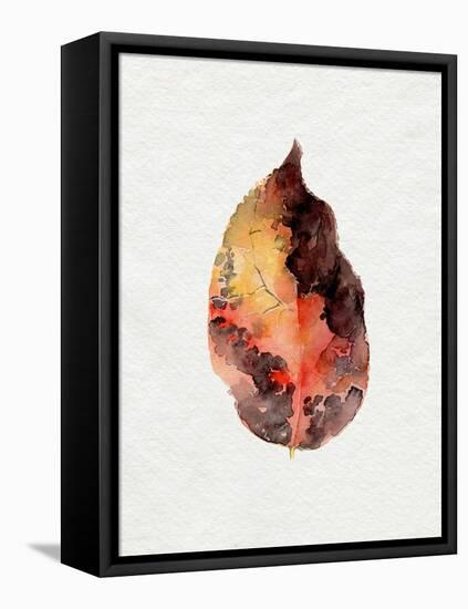 Watercolor Autumn Leaf I-Jennifer Parker-Framed Stretched Canvas