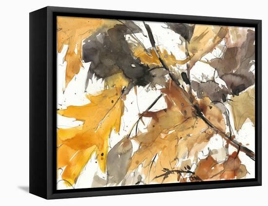 Watercolor Autumn Leaves I-Samuel Dixon-Framed Stretched Canvas
