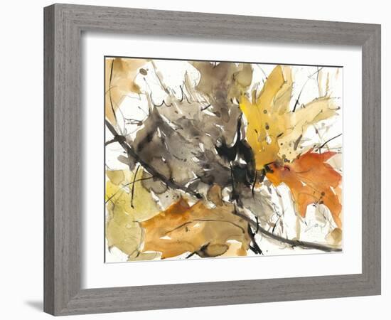 Watercolor Autumn Leaves II-Samuel Dixon-Framed Art Print