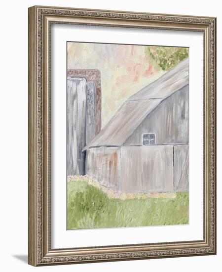 Watercolor Barn 1-Karen Barski-Framed Art Print