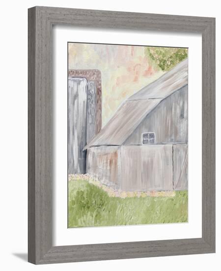 Watercolor Barn 1-Karen Barski-Framed Art Print