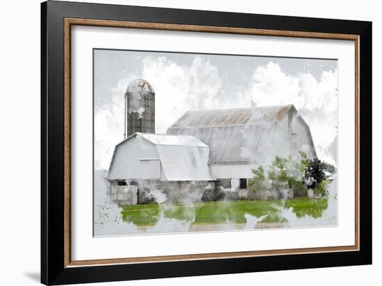 Watercolor Barn-Kimberly Allen-Framed Premium Giclee Print