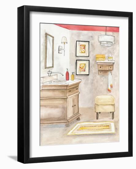 Watercolor Bath I-Margaret Ferry-Framed Art Print