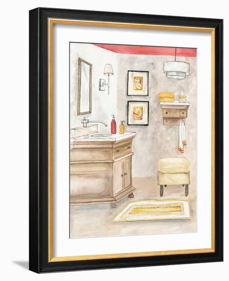 Watercolor Bath I-Margaret Ferry-Framed Art Print