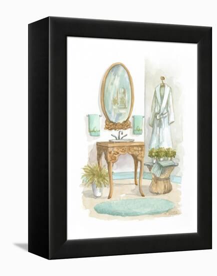 Watercolor Bath in Spa I-Jerianne Van Dijk-Framed Stretched Canvas