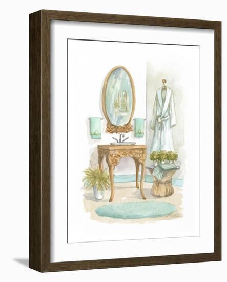 Watercolor Bath in Spa I-Jerianne Van Dijk-Framed Art Print