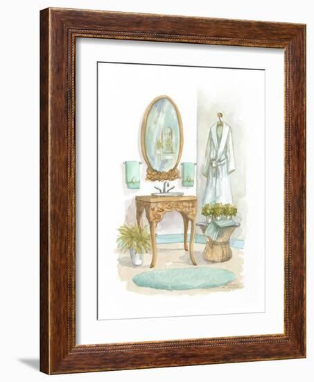 Watercolor Bath in Spa I-Jerianne Van Dijk-Framed Art Print