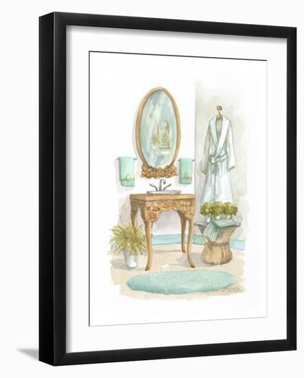 Watercolor Bath in Spa I-Jerianne Van Dijk-Framed Art Print