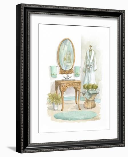 Watercolor Bath in Spa I-Jerianne Van Dijk-Framed Art Print