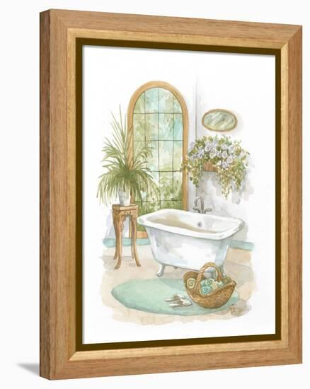 Watercolor Bath in Spa II-Jerianne Van Dijk-Framed Stretched Canvas