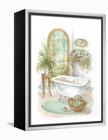 Watercolor Bath in Spa II-Jerianne Van Dijk-Framed Stretched Canvas