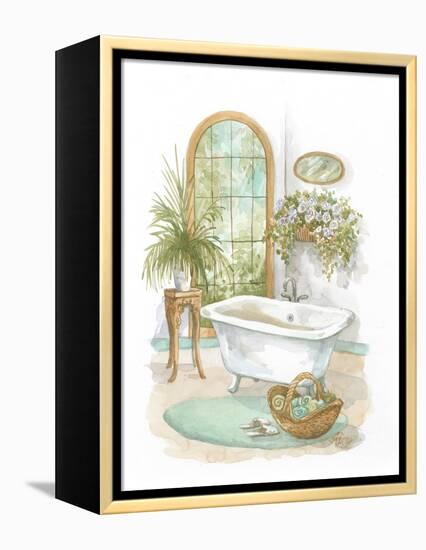 Watercolor Bath in Spa II-Jerianne Van Dijk-Framed Stretched Canvas