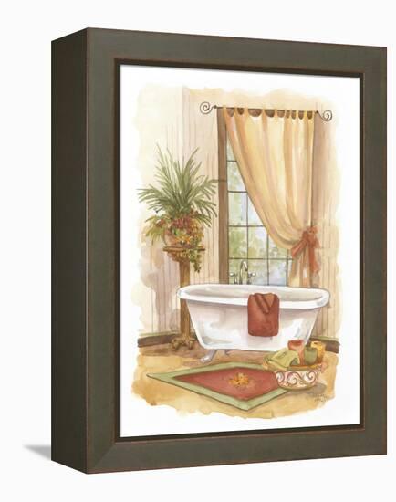 Watercolor Bath in Spice II-Jerianne Van Dijk-Framed Stretched Canvas