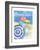 Watercolor Beach Vertical-Paul Brent-Framed Art Print