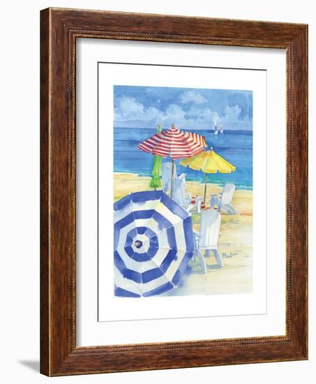 Watercolor Beach Vertical-Paul Brent-Framed Art Print