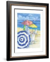 Watercolor Beach Vertical-Paul Brent-Framed Art Print