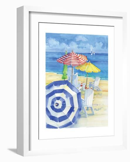 Watercolor Beach Vertical-Paul Brent-Framed Art Print